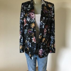 H&M Satin Floral Blazer